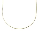 14k Yellow Gold .60mm 8-Sided Diamond-Cut Snake Chain Necklace, 20