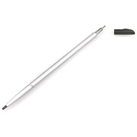 Stylus for HTC Blue Angel [E-plus PDA III / i-mate PDA2k / O2 Xda III / O2 Xda IIs / Orange SPV M2000 / Qtek 9090 / Siemens SX66 / T-Mobile MDA III / Vodafone VPA III] / HTC Harrier [Audiovox/UTStarcom PPC-6600 / PPC-6601 / XV6600 / i-Mate PDA2k EVDO], Metal w/ Reset Pin w/ Black Tip