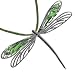 LALIQUE Green Dragonfly Pendant