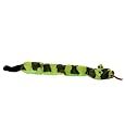 Kyjen Plush Puppies Invincible 3 Squeaker Snake, Green and Black