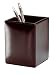 Genuine Black Bonded Leather Pencil Cup