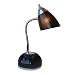 Double Shade Desk Organizer Lamp - Black