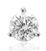 Jewelry : Mens 18k White Gold SINGLE Half-Pari Solitaire Diamond Stud Earring (GH, SI, 0.38 carat)
