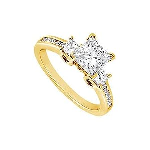 Diamond Engagement Ring : 14K Yellow Gold - 1.00 CT Diamonds