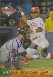 Juan Richardson, Reading Phillies - Phillies Affiliate Autographed Card