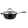 Circulon Elite Hard Anodised Covered Chefs Pan with Helper Handle, 26 cm, 5.2 Litre