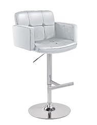 From Amazon.com. Click for details:
 Furniture: Large Cushioned Restaurant/ Kitchen Counter /Pub/ Salon Hydraulic Lift Swivel Bar Stool Chair Silver (1040) - Jersey Seating Furniture: Large Cushioned Restaurant/ Kitchen Counter /Pub/ Salon Hydraulic Lift Swivel Bar Stool Chair Silver (1040) - Jersey Seating