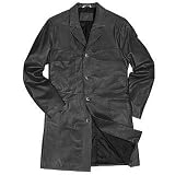 Forzieri Men's Black Italian Genuine Leather Coat