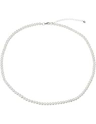 18" Freshwater White Cultured Pearl Strand Necklace in Sterling Silver