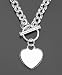 Sterling Silver Heart Tag Necklace