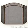 Woodfield 3-panel Rubbed-oil Bronze Fireplace Screen