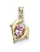 14k Pink Topaz Dolphin Pendant