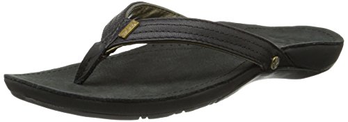 Reef Women's Miss J -Bay Flip Flop, Black/Gold, 9 M US