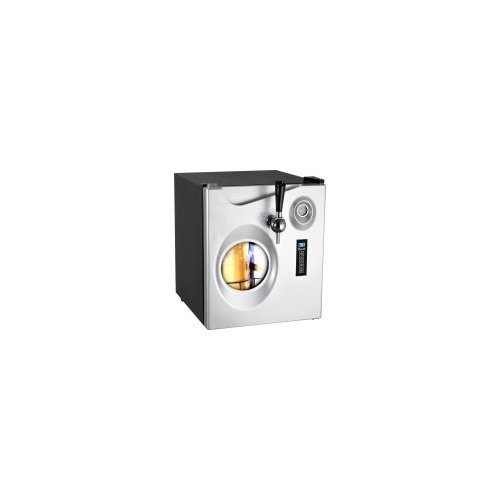 AVANTI 1.7 CF BEER DISPENSER - HOLDS TWO 5 LT KEGS - COMPRESSOR COOLING  - KEG TAP AND REGULATOR INCLUDED BLACK W/PLATINUM FINISH DOOR