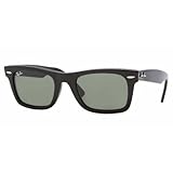 Ray-Ban RB 2151-901 WAYFARER SQUARE Mens Black Sunglasses With Crystal Green Lenses- 49mm