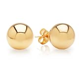 14k Gold 10mm Ball Stud Earrings