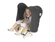 Protect-a-Bub Single Car Seat UPF 50 Sunshade- White/ Navy