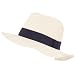 Light Vent Beach Sun Visor Fedora Trilby Hat White