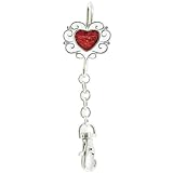 Buy Red White Heart Silver Tone Purse Key Chain Finder by Keegan