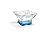 6D Blue Crystal Bowl - Picasso Collection - Bohemia Crystal - Made In Czech Republic