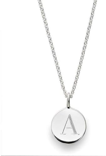 Sarah Chloe Sterling Silver Engraved A On 16 Inch Cable Chain