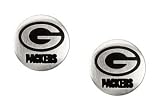 Stainless Steel Green Bay Packers Logo Stud Earrings - 10.00MM X 10.00MM