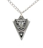 Oakland Raiders Chain Necklace & Pewter Pendant - NFL Football Fan Shop Sports Team Merchandise