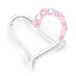 Cut Out Heart Design Fashion Pin with Pink CZs