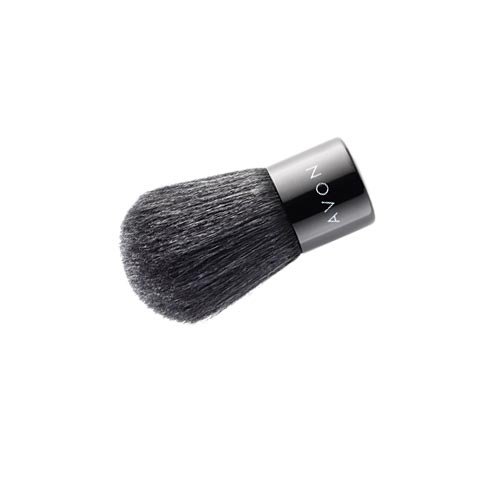 Mineral Makeup Luxury Baby Kabuki Brush. Travel Size. Super Soft Tapers. Chrome Base. All Natural Bristles.