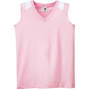Buy Ladies Poly Cotton Sleeveless Color Block Jersey by Augusta Sportswear (Style# 598) by Augusta