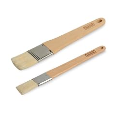 Kaiser 769516 Patisserie Backpinsel-Set mit Naturborsten, Holz, 2-teilig, 1" und 1.5"