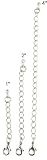 Necklace Bracelet Extender Set - Silver Tone - 3 Pcs Total