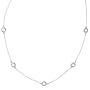 Sterling Silver 5 mm White Cubic Zirconia Necklace, 18"
