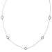 Sterling Silver 5 mm White Cubic Zirconia Necklace, 18