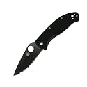 Spyderco Tenacious G-10 Handle Folding Serrated Edge Knife