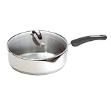 Oneida Cook N' Pour Stainless Steel 10-Inch Deep Saute Pan with Lid