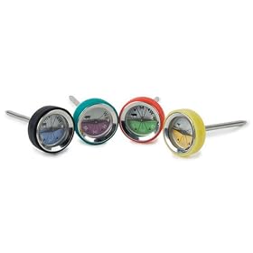 Kikkerland Steak Button Meat Thermometers, Set of 4