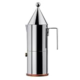 Alessi 90002/6 M La Conica Cafeti&egrave;re Expresso en Miniature en Acier Inoxydable 18/10 avec Fond en Cuivre