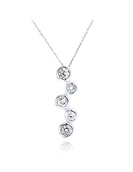 Bling Jewelry Sterling Silver CZ Bubble Necklace 16in