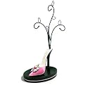 Polka Dot Shoe Jewelry Tree - Earrings Holder- Pink- 9"H
