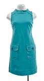Cynthia Steffe Teal Stretch Exposed Back Zip Shift Dress