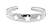 Sterling Silver 925 Hammered Star Punch Cuff