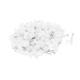 uxcell ケーブルクリップ メタルネイル 交換パーツ サークルネイルクリップ オーディオスピーカーワイヤー