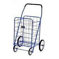 Jumbo Folding Shopping Cart - Blue (Blue Cart) (41.75"h x 24"w x 21"d (cart size))