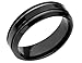 Mens Chisel 7mm Comfort Fit Black Titanium Wedding title=