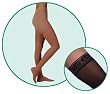 Juzo Hostess 2502 Closed Toe Thigh Highs w/ Silicone Top Band 30-40 mmHg