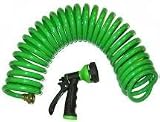 Orbit SunMate GREEN 25' Coil Hose with 6-Pattern Turret Pistol (Green)