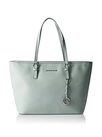 Michael Kors Bolso shopping Jet Set Saffiano Top Zip Travel Tote (Verde Menta)
