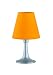 Trio-Leuchten 579910118 Energiespar-Tischleuchte 1xE14 9W 2U alufarbig lackiert Stoffschirm orange