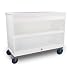 TrippNT 51821 Polyethylene 4' MRI Cayman Lab Island Cart with 5" Casters, 48" Width x 37-1/2" Height x 24" Depth, 2 Shelves